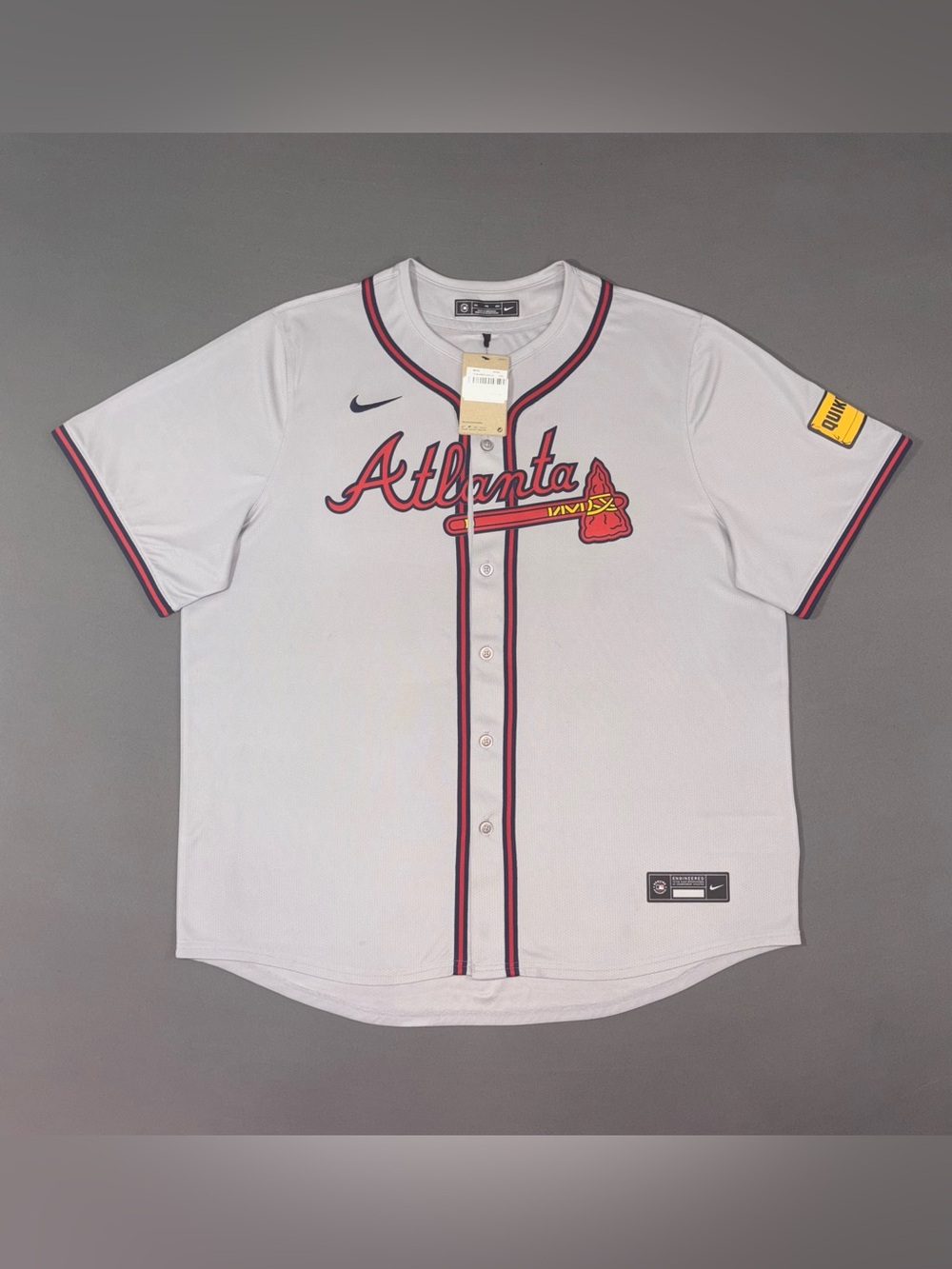 Men’s Nike Atlanta Braves MLB Jersey Gray Size 2XL
